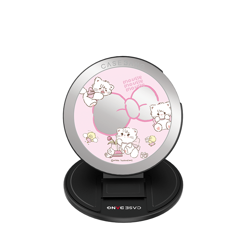 CaseBang Ribbon Mousse / Base Stand + Back Cover Mikko Characters MagSafe Grip Stand