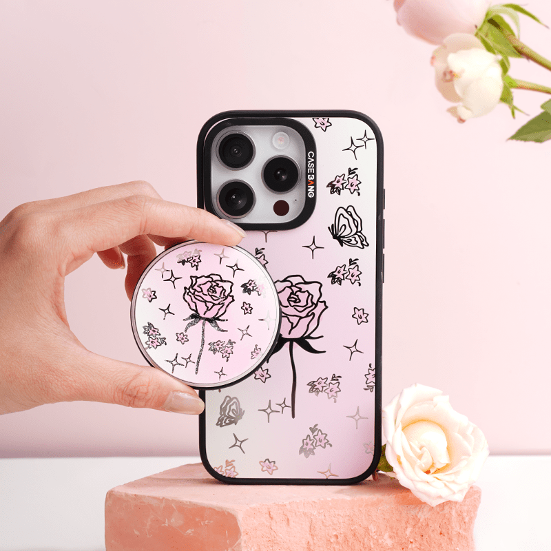 Flowing Rose MagSafe Grip Stand - CaseBangMagsafe Grip StandCaseBangBack Cover