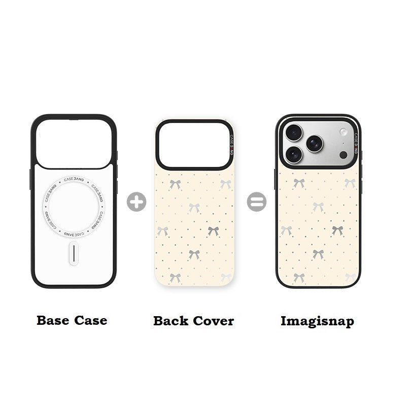 Milkshake White Bow Imagisnap - CaseBangImagisnapCaseBangiPhone 17 Pro MaxBack Cover