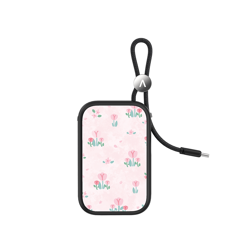 Secret Garden Power Bank Build - in Cable - CaseBangPower BankCaseBangPINKY TULIPS/For Lightning