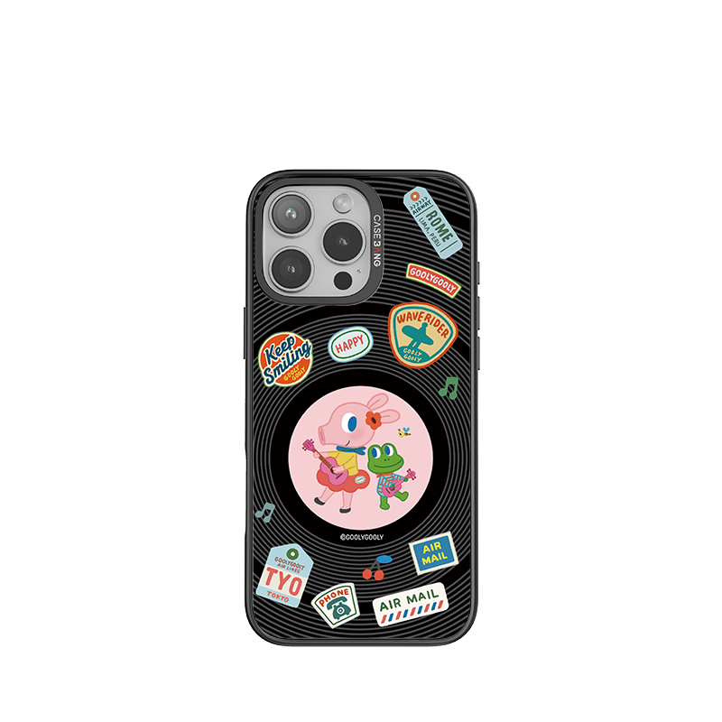 CaseBang Imagisnap Patchwork Dreams magsafe interchangeable phone case For iPhone 13-16 series iPhone 16 Pro Max / Back Cover+Base Case Daisy Records Imagisnap