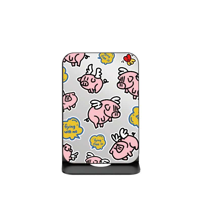 Flying Piggy Mirror Wallet Stand