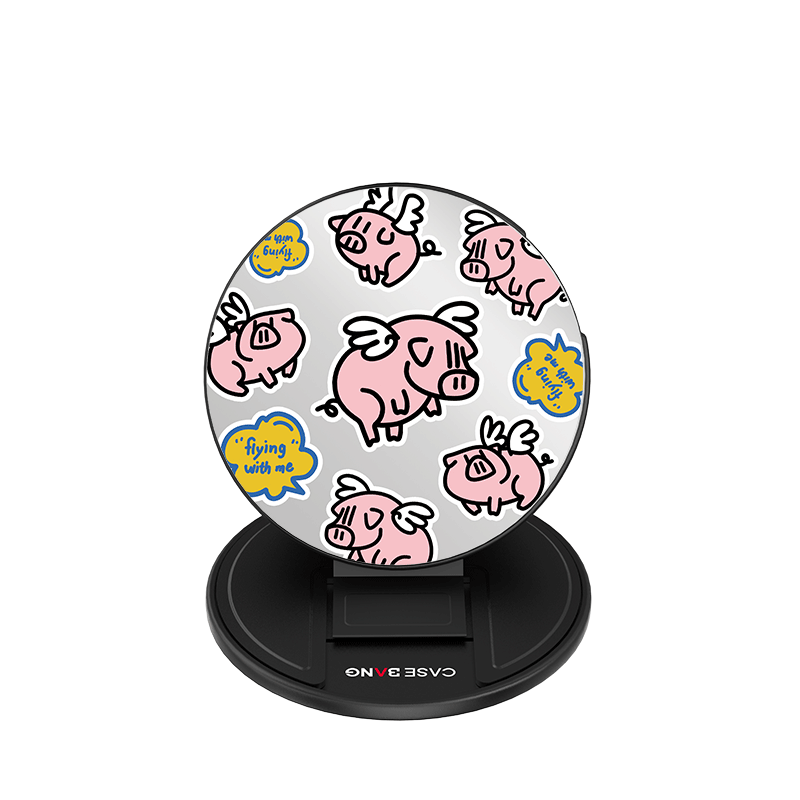 Piggy flying Mirror Phone Stand