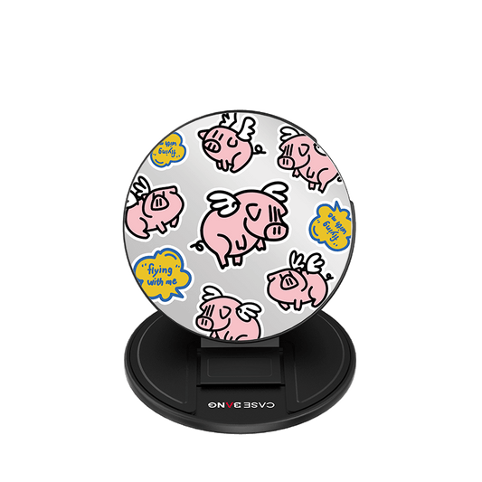 Piggy flying Mirror Phone Stand