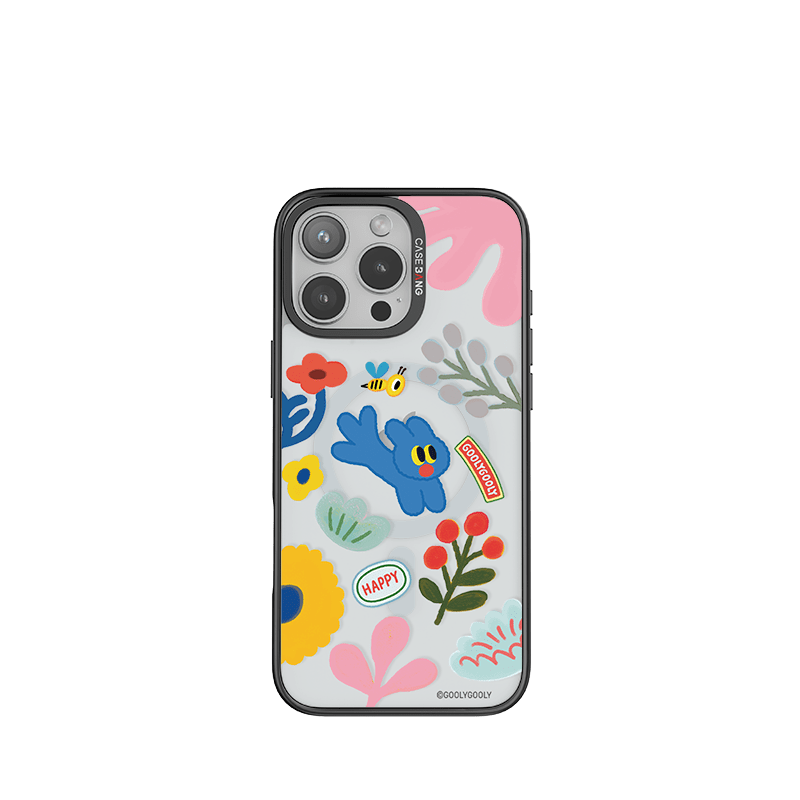 CaseBang Imagisnap Patchwork Dreams magsafe interchangeable phone case For iPhone 13-16 series iPhone 16 Pro Max / Back Cover+Base Case Funny Playtime Imagisnap