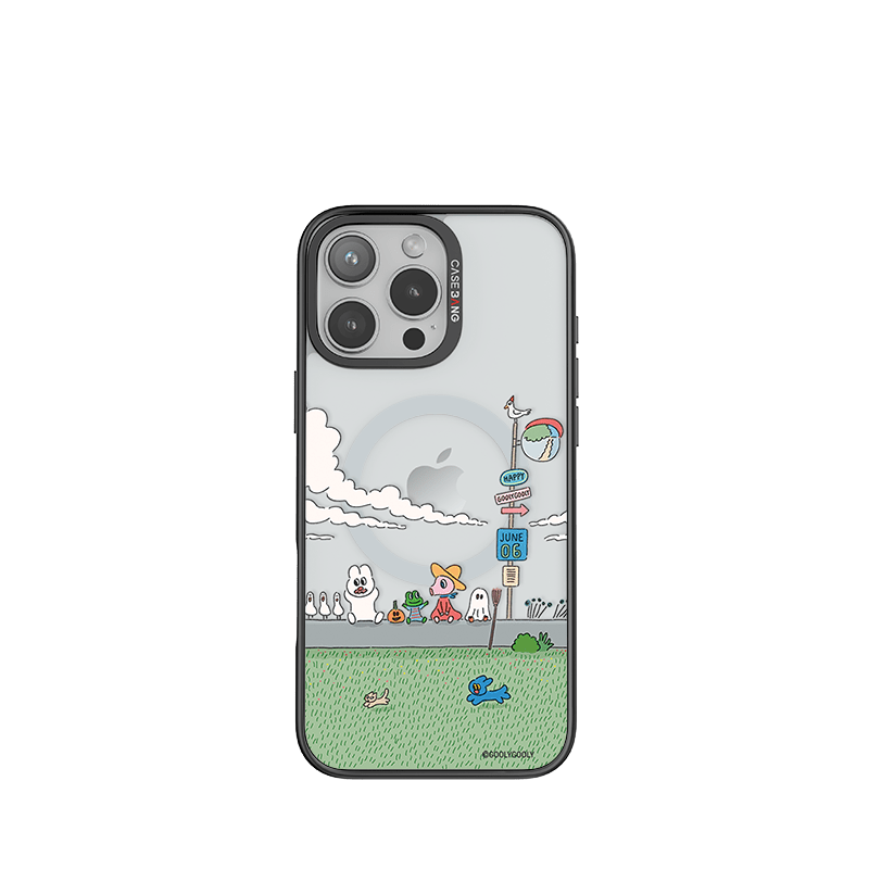 CaseBang Imagisnap Patchwork Dreams magsafe interchangeable phone case For iPhone 13-16 series iPhone 16 Pro Max / Back Cover+Base Case Daisy Travel Imagisnap