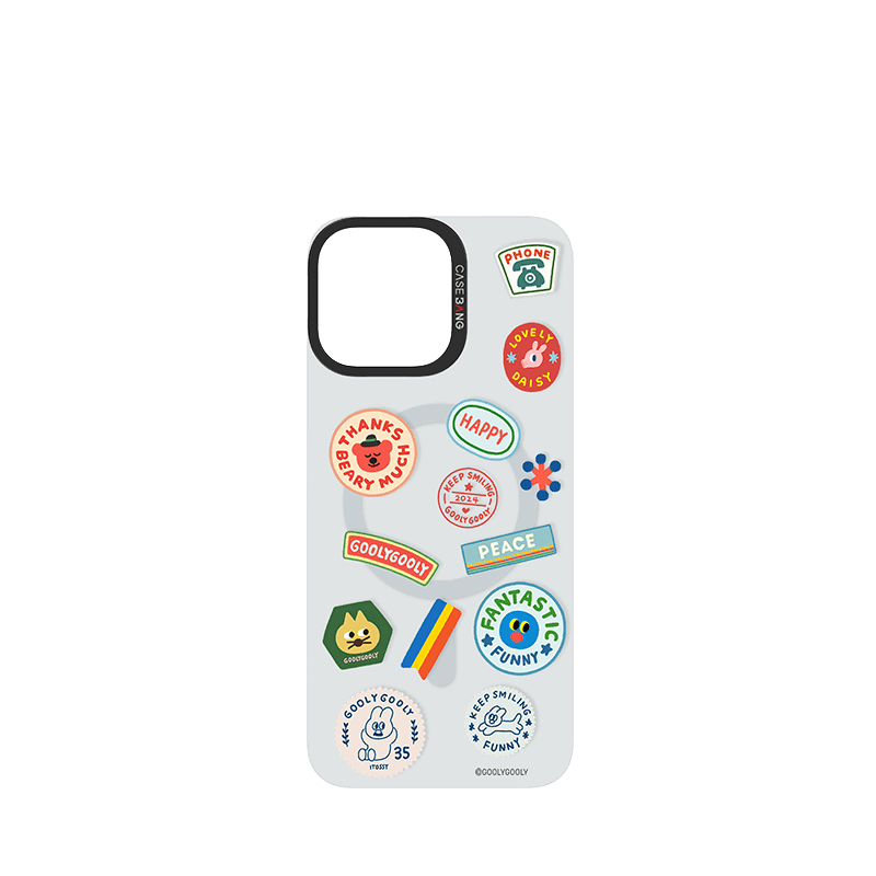 CaseBang Imagisnap Patchwork Dreams magsafe interchangeable phone case For iPhone 13-16 series iPhone 16 Pro Max / Back Cover Daisy Stamp Collection Imagisnap