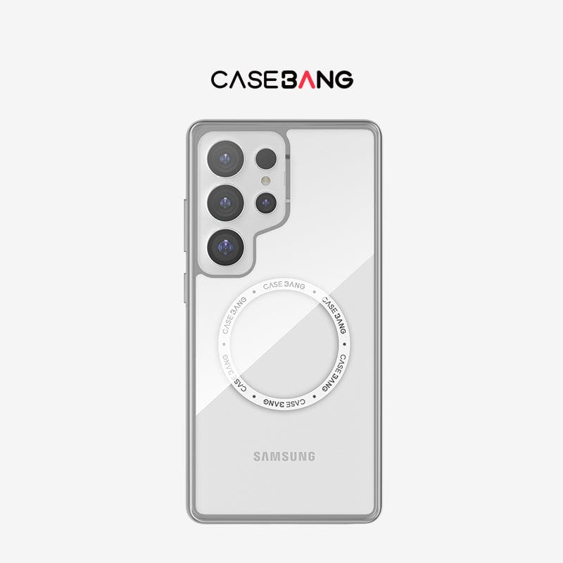 CaseBang Base Case MagSafe-Compatible ImagiSnap Case for iPhone 15 Pro Max - Drop-Resistant Protection | CaseBang Silver / Samsung S25 Ultra Silver Imagisnap Base Case