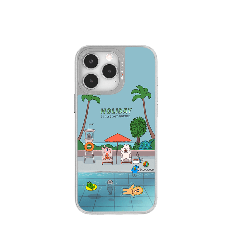 CaseBang Unijoy GoolyGooly Silver Unijoy Relaxing Vacation / iPhone 14 Pro GoolyGooly Silver Unijoy