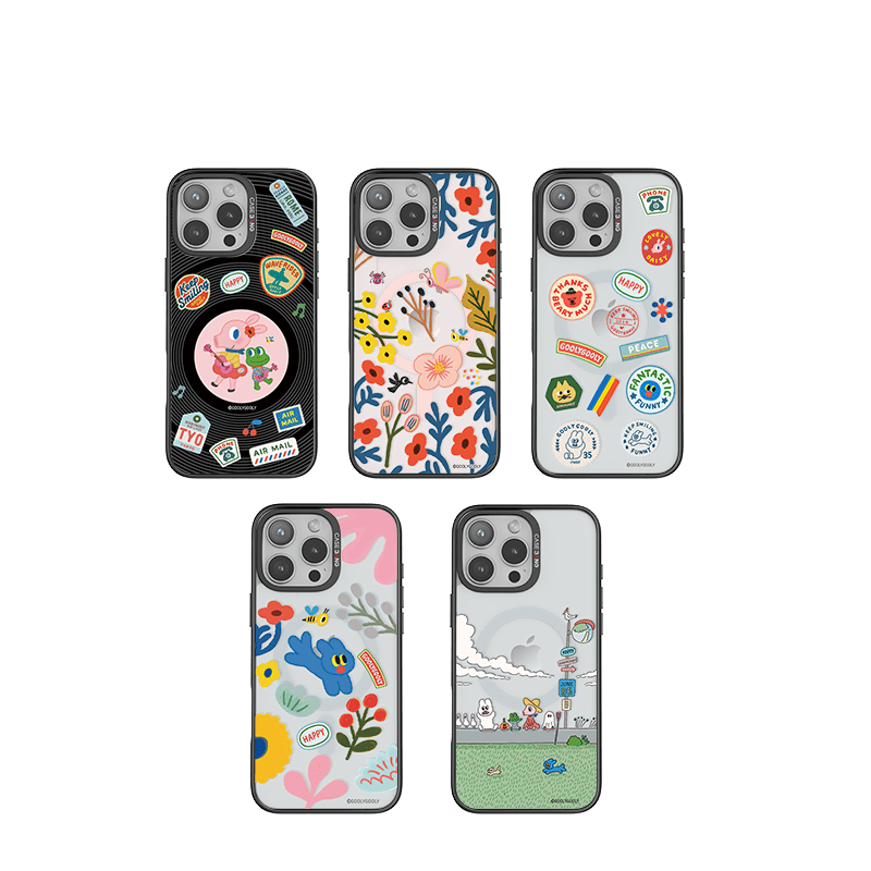 CaseBang Imagisnap Patchwork Dreams magsafe interchangeable phone case For iPhone 13-16 series Daisy Records Imagisnap