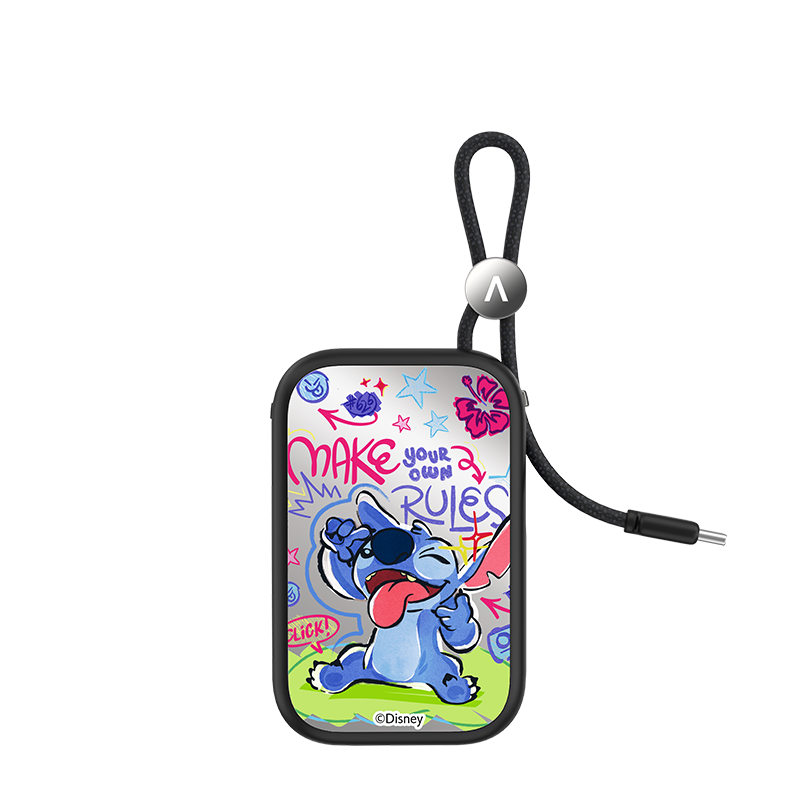Disney Stitch Power Bank Build-in Cable
