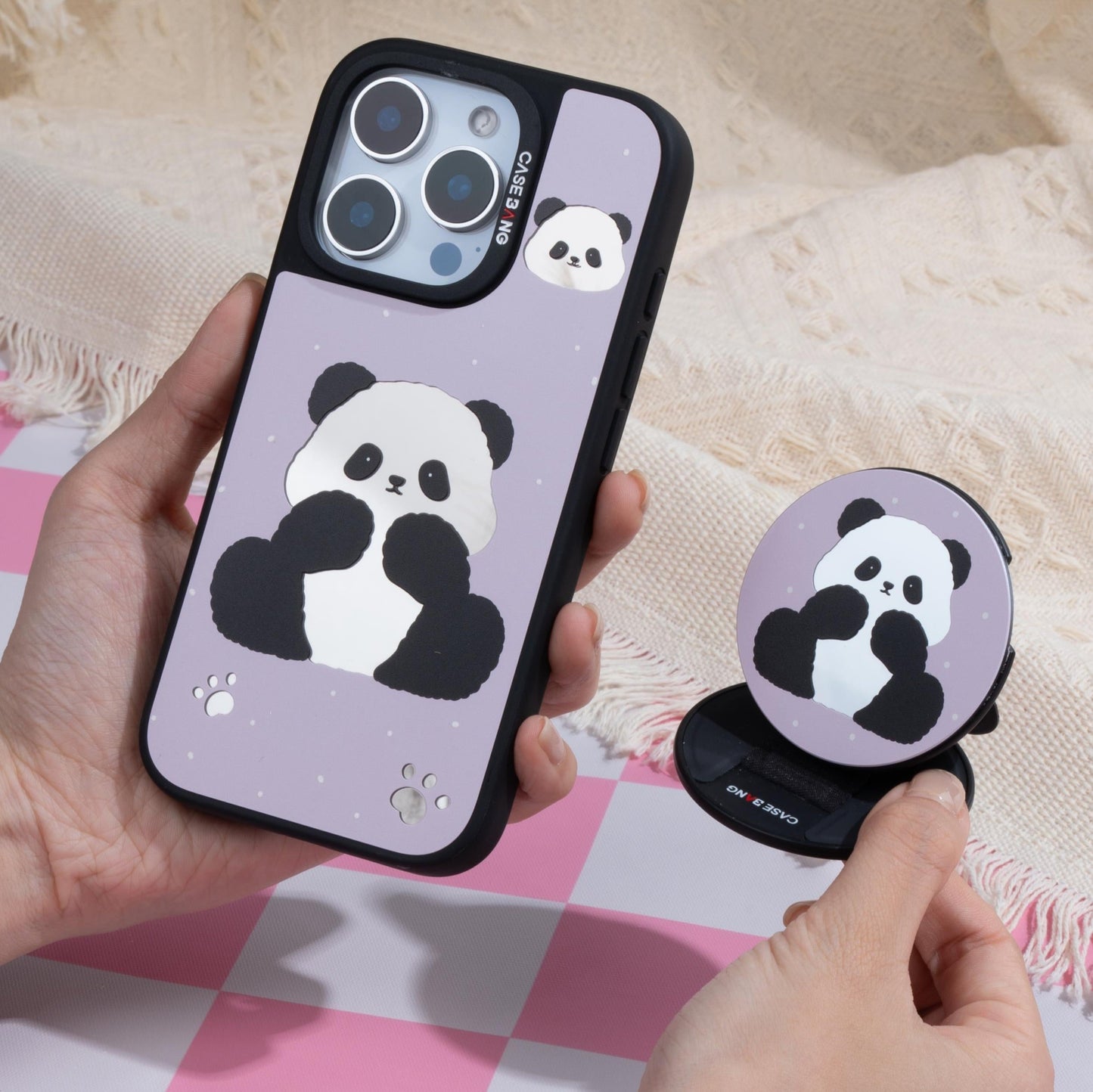 Pink Panda Magsafe Grip Stand