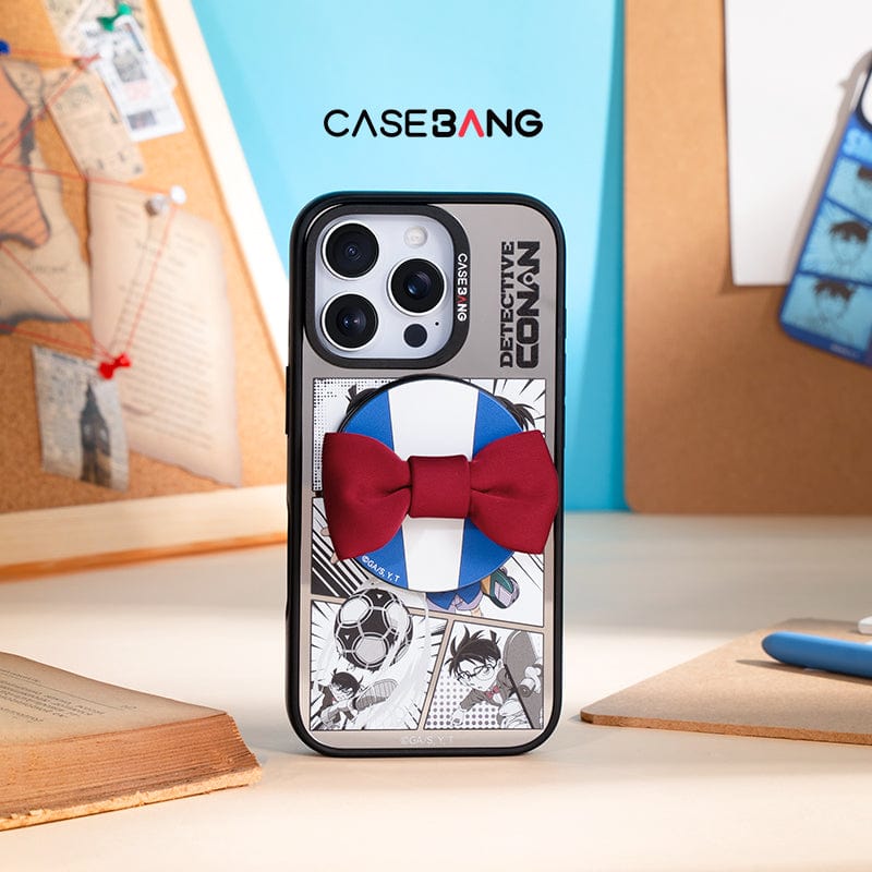 casebang magsafe grip stand Conan interchangeable cover stand blue and red
