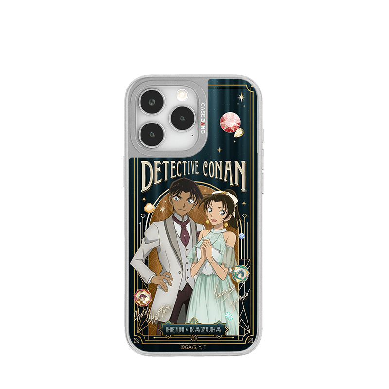 CaseBang Unijoy DETECTIVE CONAN Silver Unijoy Gem Heiji & Kazuha Anniversary / iPhone 14 Pro DETECTIVE CONAN Silver Unijoy