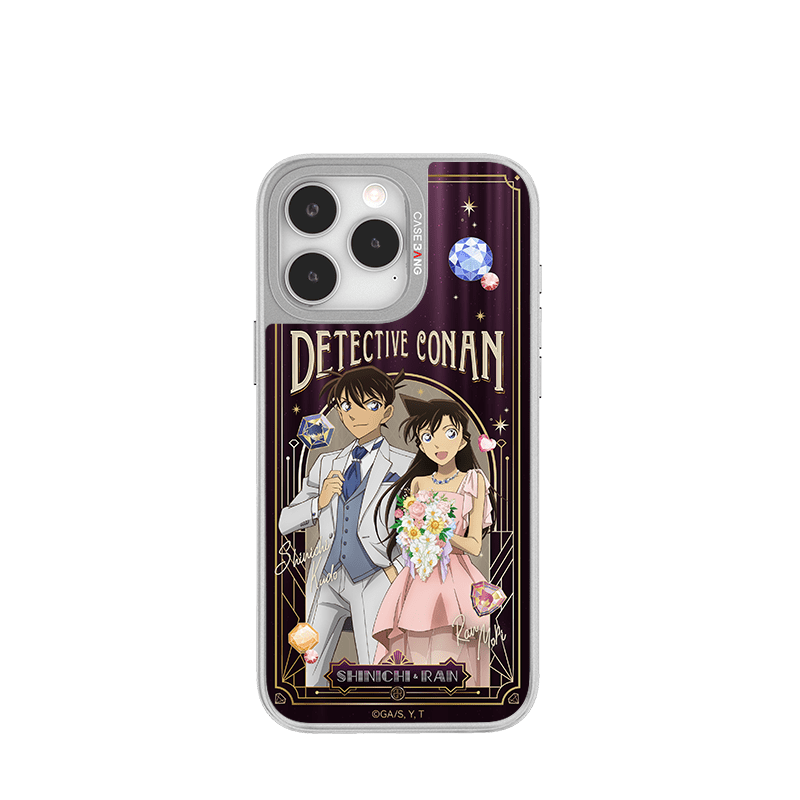 CaseBang Unijoy DETECTIVE CONAN Silver Unijoy Gem Shinichi & Ran Anniversary / iPhone 14 Pro DETECTIVE CONAN Silver Unijoy