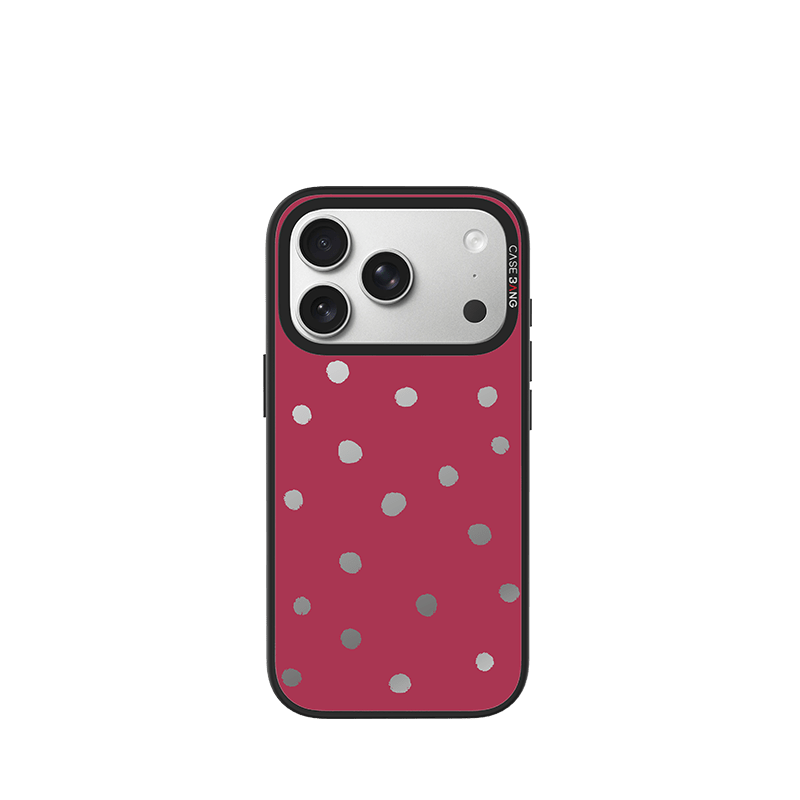 Berry Red Polka Dots Imagisnap - CaseBangImagisnapCaseBangiPhone 17 Pro MaxBack Cover+Base Case