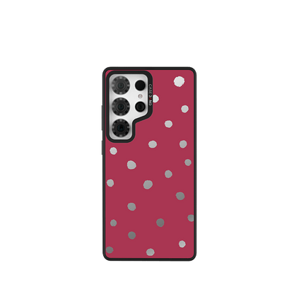 Berry Red Polka Dots Imagisnap - CaseBangImagisnapCaseBangSamsung S25 UltraBack Cover+Base Case