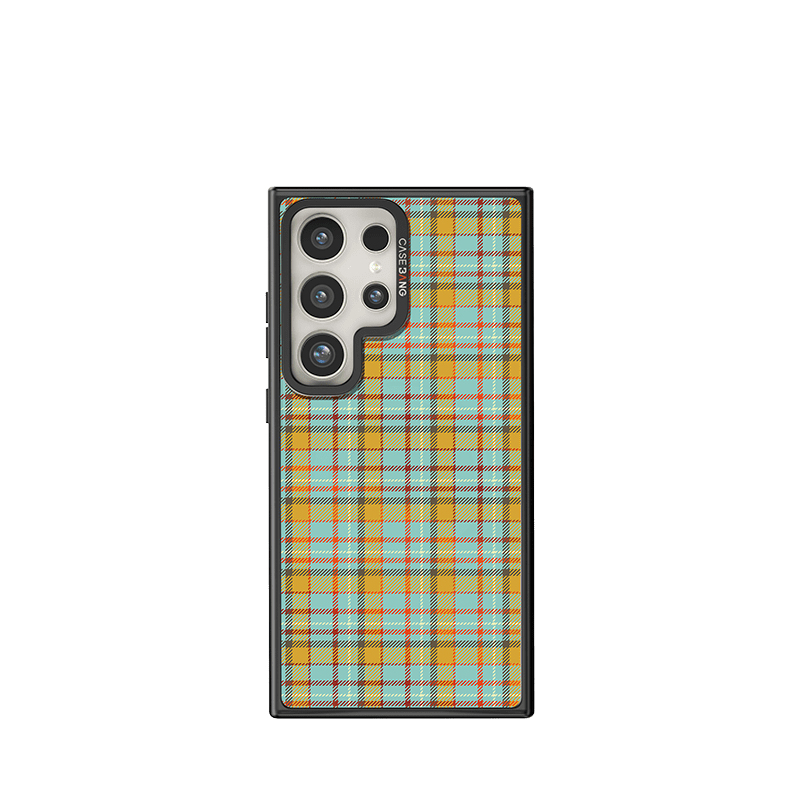 CaseBang 手机壳 Samsung S24 / Back Cover+Base Case ENGLISH BLUE PLAID Imagisnap