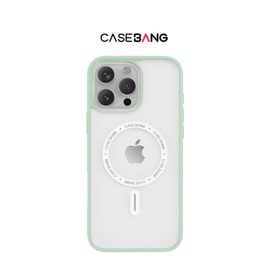 CaseBang Base Case MagSafe-Compatible ImagiSnap Case for iPhone 15 Pro Max - Drop-Resistant Protection | CaseBang Green Imagisnap Base Case