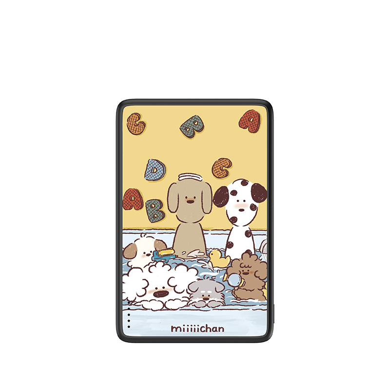 CaseBang Bathing Dogs Magnetic Power Bank