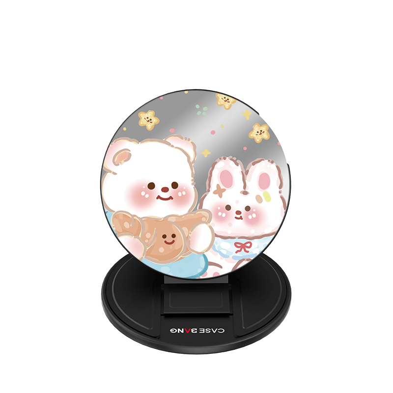CaseBang Base Stand + Back Cover Bear & Bunny Magsafe Grip Stand