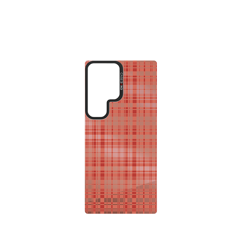 CaseBang Samsung S24 / Back Cover BERRY RED PLAID Imagisnap