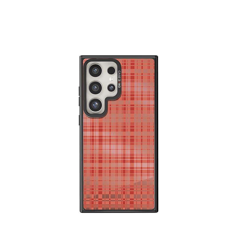 CaseBang Samsung S24 / Back Cover+Base Case BERRY RED PLAID Imagisnap