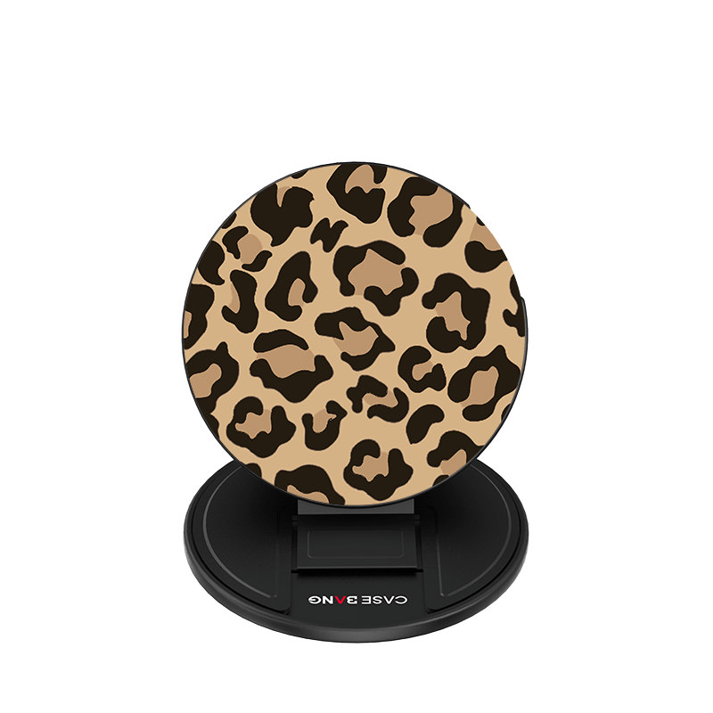 CaseBang Base Stand + Back Cover Classic Leopard Magsafe Grip Stand