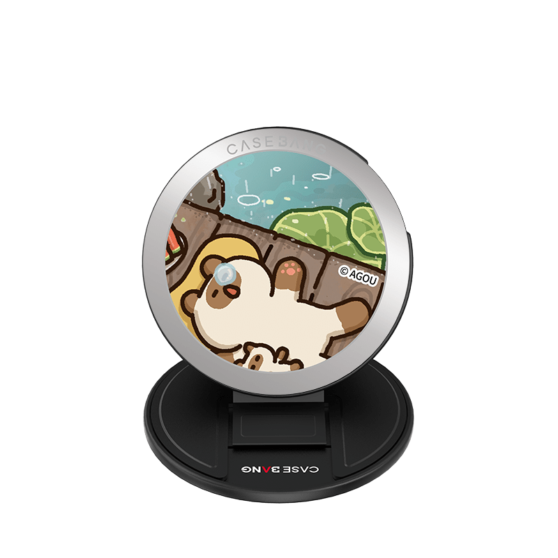 CaseBang Sleepy Doggy Cat / Base Stand + Back Cover Doggy Cat Series MagSafe Grip Stand