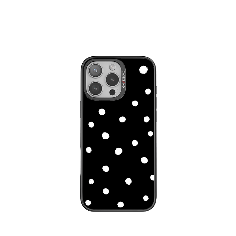 CaseBang Imagisnap Black Polka Dots Imagisnap iPhone 16 Pro Max / Back Cover+Base Case Black Polka Dots Imagisnap
