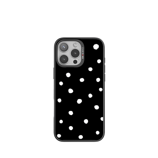 CaseBang Imagisnap Black Polka Dots Imagisnap iPhone 16 Pro Max / Back Cover+Base Case Black Polka Dots Imagisnap