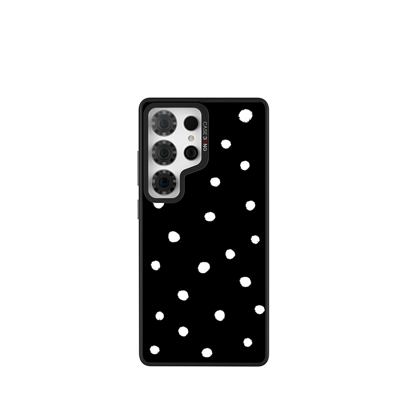 CaseBang Imagisnap Black Polka Dots Imagisnap Samsung S25 Ultra / Back Cover+Base Case Black Polka Dots Imagisnap