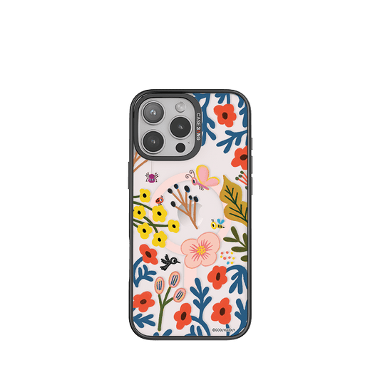 CaseBang Imagisnap Patchwork Dreams magsafe interchangeable phone case For iPhone 13-16 series iPhone 16 Pro Max / Back Cover+Base Case Courious Forest Imagisnap