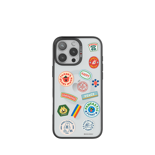 CaseBang Imagisnap Patchwork Dreams magsafe interchangeable phone case For iPhone 13-16 series iPhone 16 Pro Max / Back Cover+Base Case Daisy Stamp Collection Imagisnap
