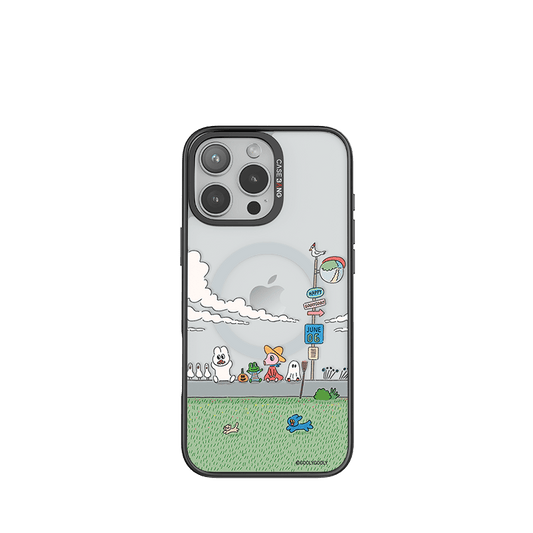 CaseBang Imagisnap Patchwork Dreams magsafe interchangeable phone case For iPhone 13-16 series iPhone 16 Pro Max / Back Cover+Base Case Daisy Travel Imagisnap