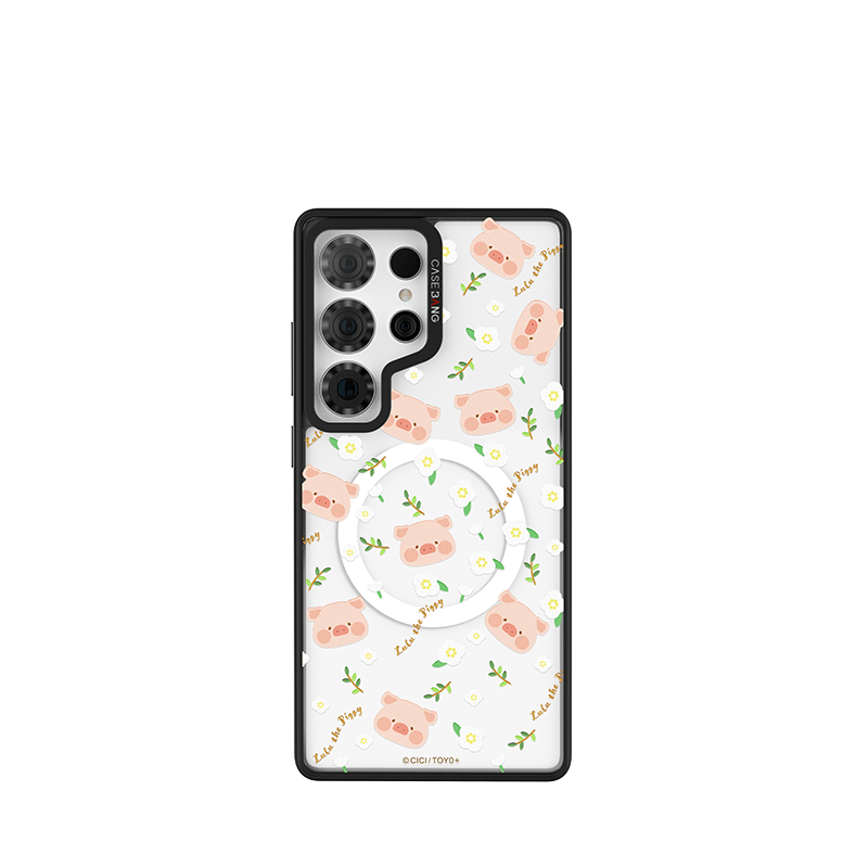 CaseBang Imagisnap Patchwork Dreams magsafe interchangeable phone case For iPhone 13-16 series Samsung S25 Ultra / Back Cover+Base Case Flower LULU Imagisnap