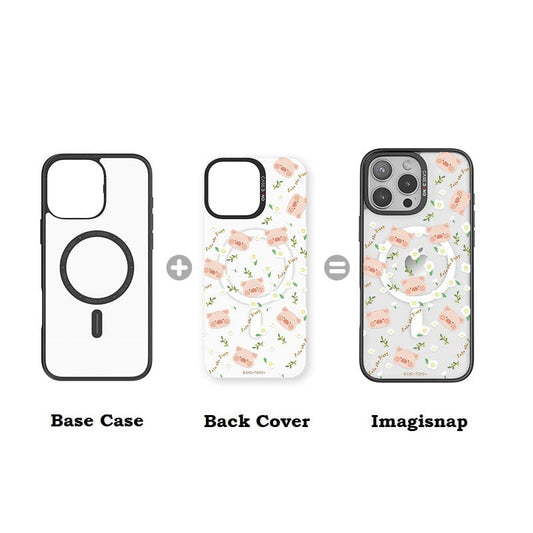 CaseBang Imagisnap Patchwork Dreams magsafe interchangeable phone case For iPhone 13-16 series Flower LULU Imagisnap