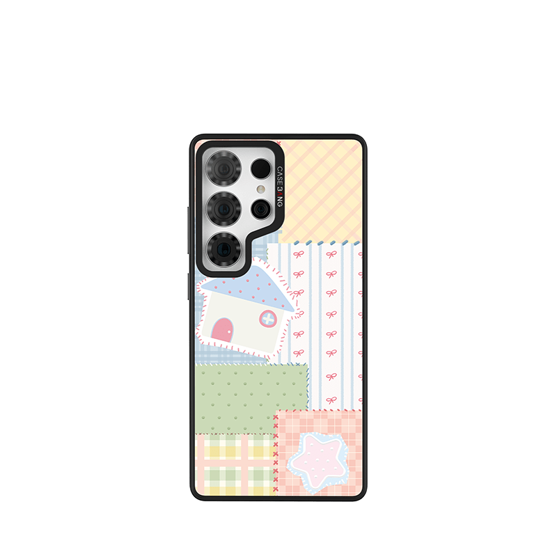 CaseBang Imagisnap Patchwork Dreams magsafe interchangeable phone case | For iPhone 13-16 series Samsung S25 Ultra / Back Cover+Base Case Fresh Cottage Imagisnap