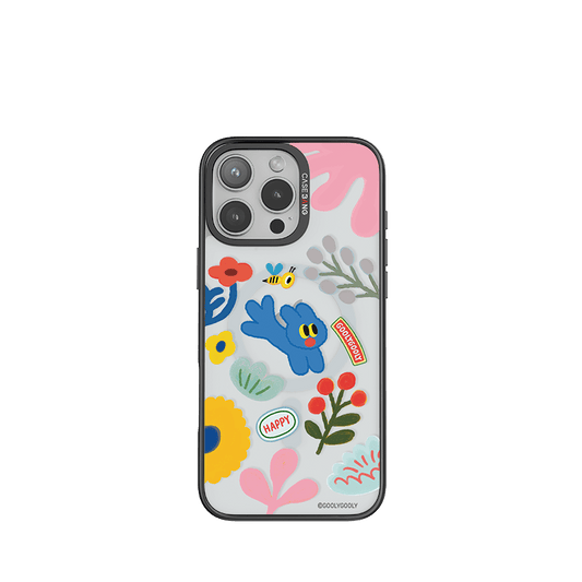 CaseBang Imagisnap Patchwork Dreams magsafe interchangeable phone case For iPhone 13-16 series iPhone 16 Pro Max / Back Cover+Base Case Funny Playtime Imagisnap