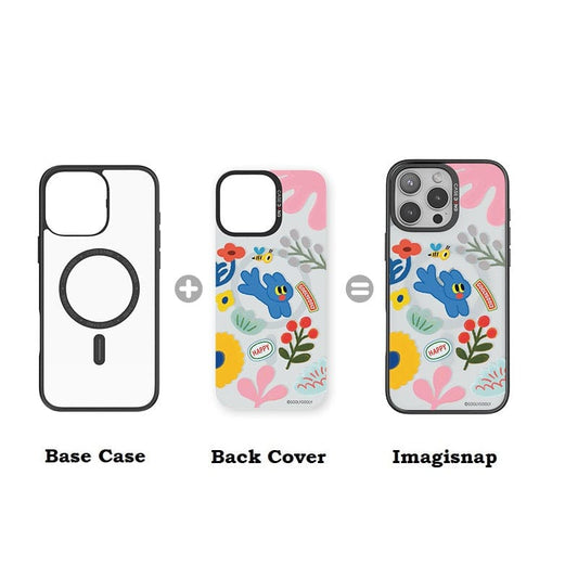 CaseBang Imagisnap Patchwork Dreams magsafe interchangeable phone case For iPhone 13-16 series Funny Playtime Imagisnap