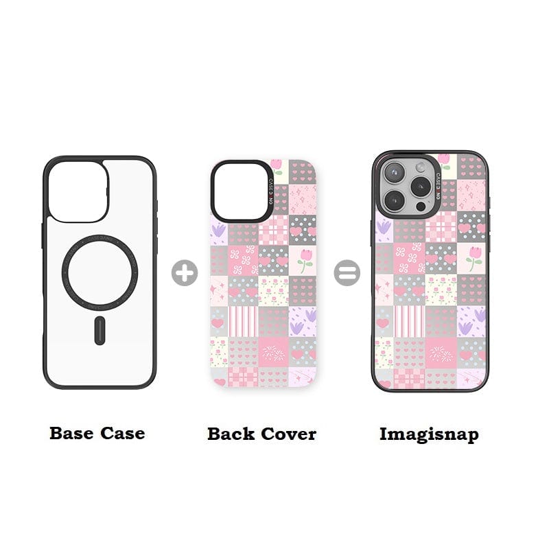 CaseBang Imagisnap Patchwork Dreams magsafe interchangeable phone case | For iPhone 13-16 series Love Patchwork Imagisnap