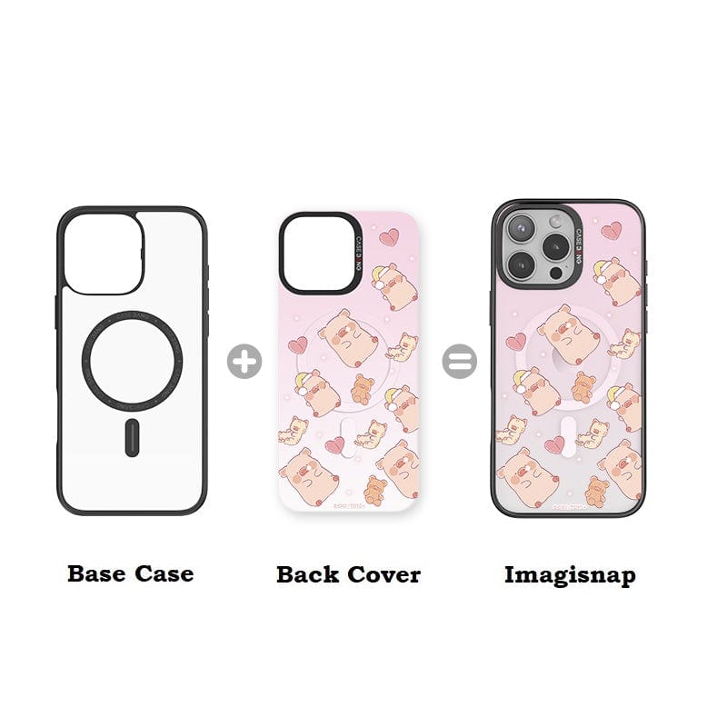 CaseBang Imagisnap Patchwork Dreams magsafe interchangeable phone case For iPhone 13-16 series LULU In Sleeping Imagisnap