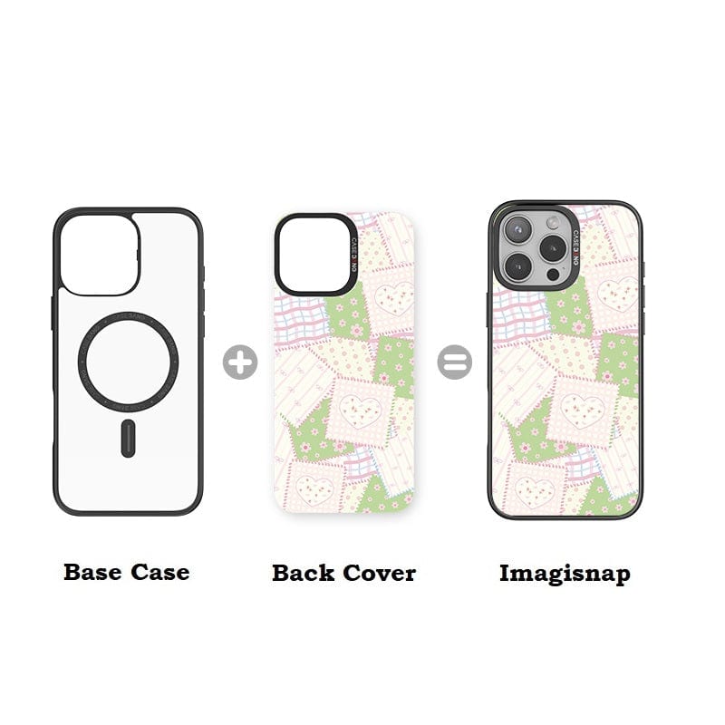CaseBang Imagisnap Patchwork Dreams magsafe interchangeable phone case | For iPhone 13-16 series Patch Flowers Imagisnap