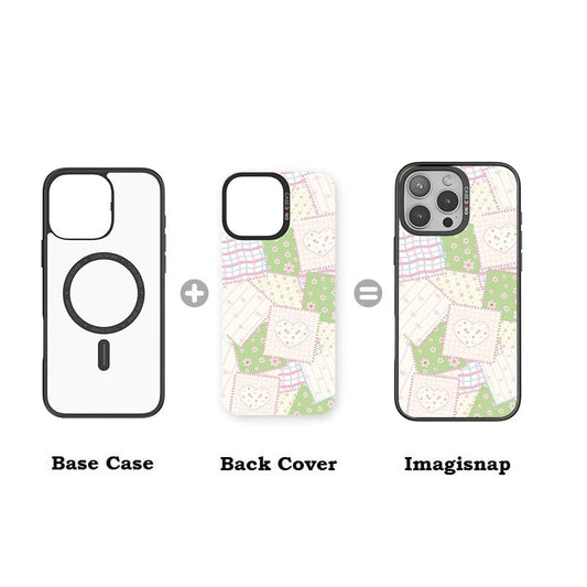 CaseBang Imagisnap Patchwork Dreams magsafe interchangeable phone case | For iPhone 13-16 series Patch Flowers Imagisnap
