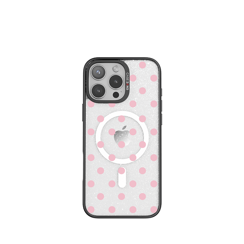 CaseBang Imagisnap Pink Polka Dots Imagisnap iPhone 16 Pro Max / Back Cover+Base Case Pink Polka Dots Imagisnap