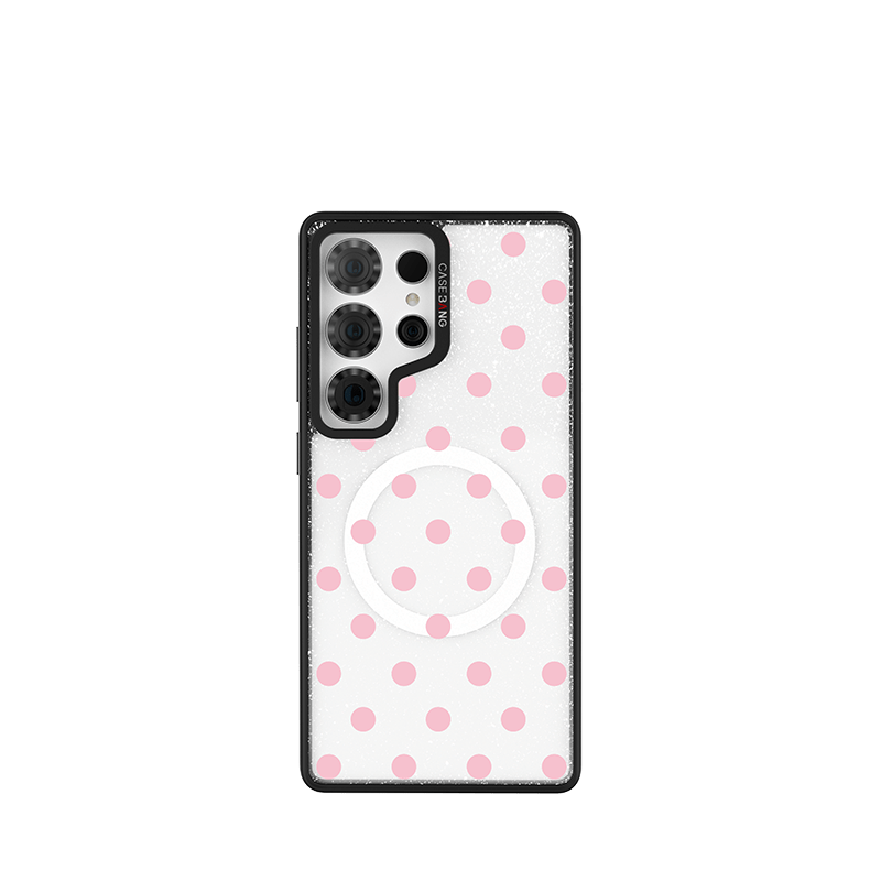 CaseBang Imagisnap Pink Polka Dots Imagisnap Samsung S25 Ultra / Back Cover+Base Case Pink Polka Dots Imagisnap