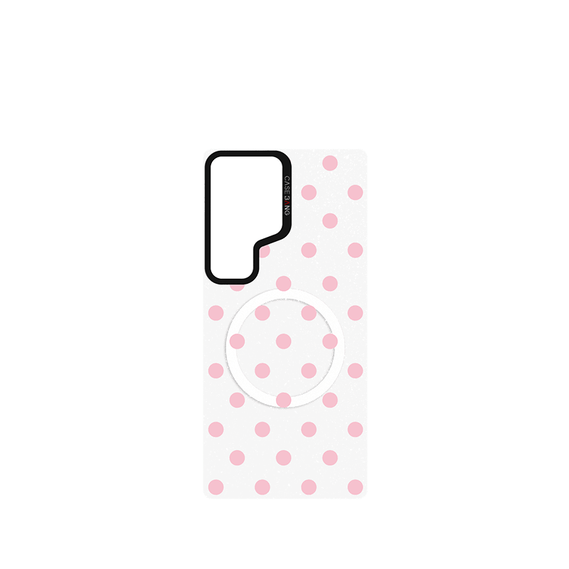CaseBang Imagisnap Pink Polka Dots Imagisnap Samsung S25 Ultra / Back Cover Pink Polka Dots Imagisnap