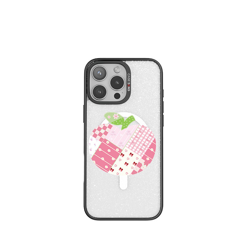 CaseBang Imagisnap Patchwork Dreams magsafe interchangeable phone case | For iPhone 13-16 series iPhone 16 Pro Max / Back Cover+Base Case Pinky Fruit Imagisnap