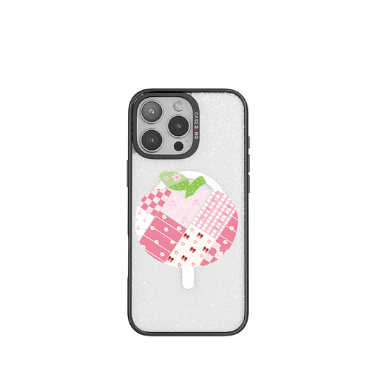 CaseBang Imagisnap Patchwork Dreams magsafe interchangeable phone case | For iPhone 13-16 series iPhone 16 Pro Max / Back Cover+Base Case Pinky Fruit Imagisnap
