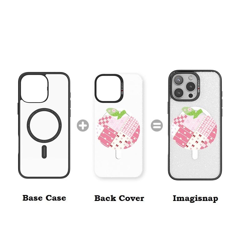 CaseBang Imagisnap Patchwork Dreams magsafe interchangeable phone case | For iPhone 13-16 series Pinky Fruit Imagisnap